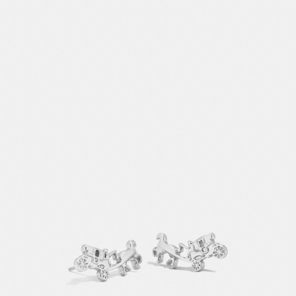 COACH CARRIAGE EARRINGS - f54895 - SILVER