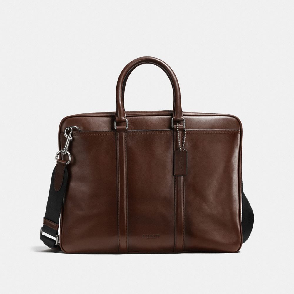 METROPOLITAN SLIM BRIEF - MAHOGANY/BLACK ANTIQUE NICKEL - COACH F54908