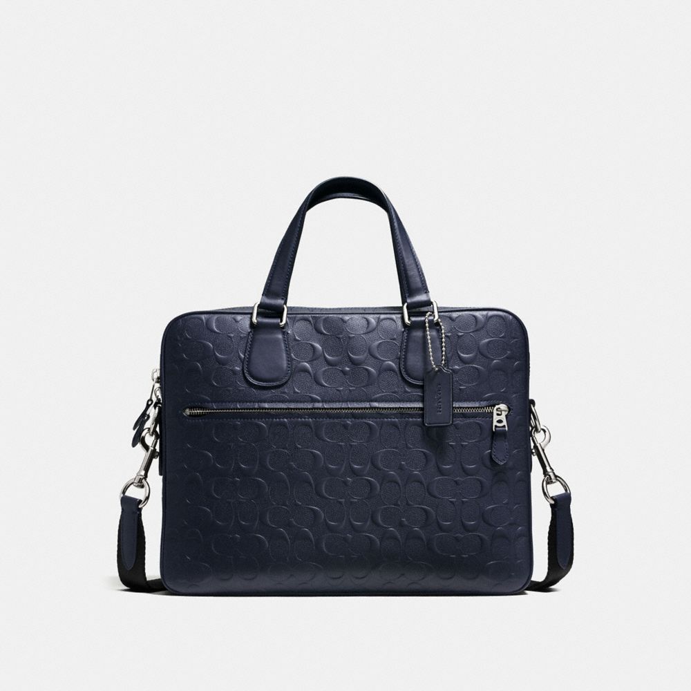 HUDSON 5 BAG IN SIGNATURE LEATHER - MIDNIGHT/SILVER - COACH F54932