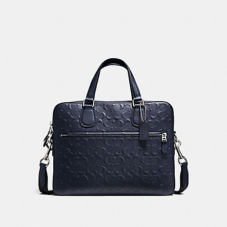 COACH HUDSON 5 BAG IN SIGNATURE LEATHER - MIDNIGHT/SILVER - F54932