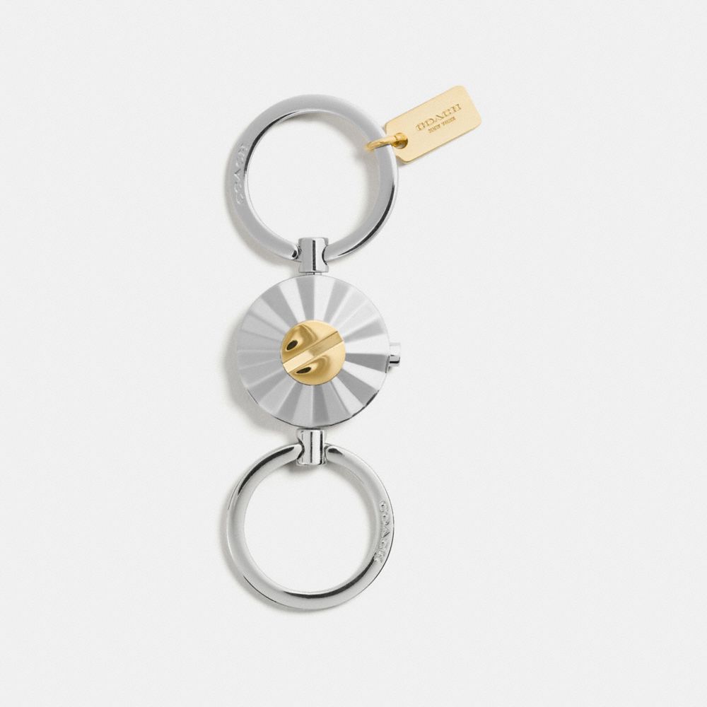 COACH F54996 - DAISY RIVET VALET KEY RING GOLD/SILVER