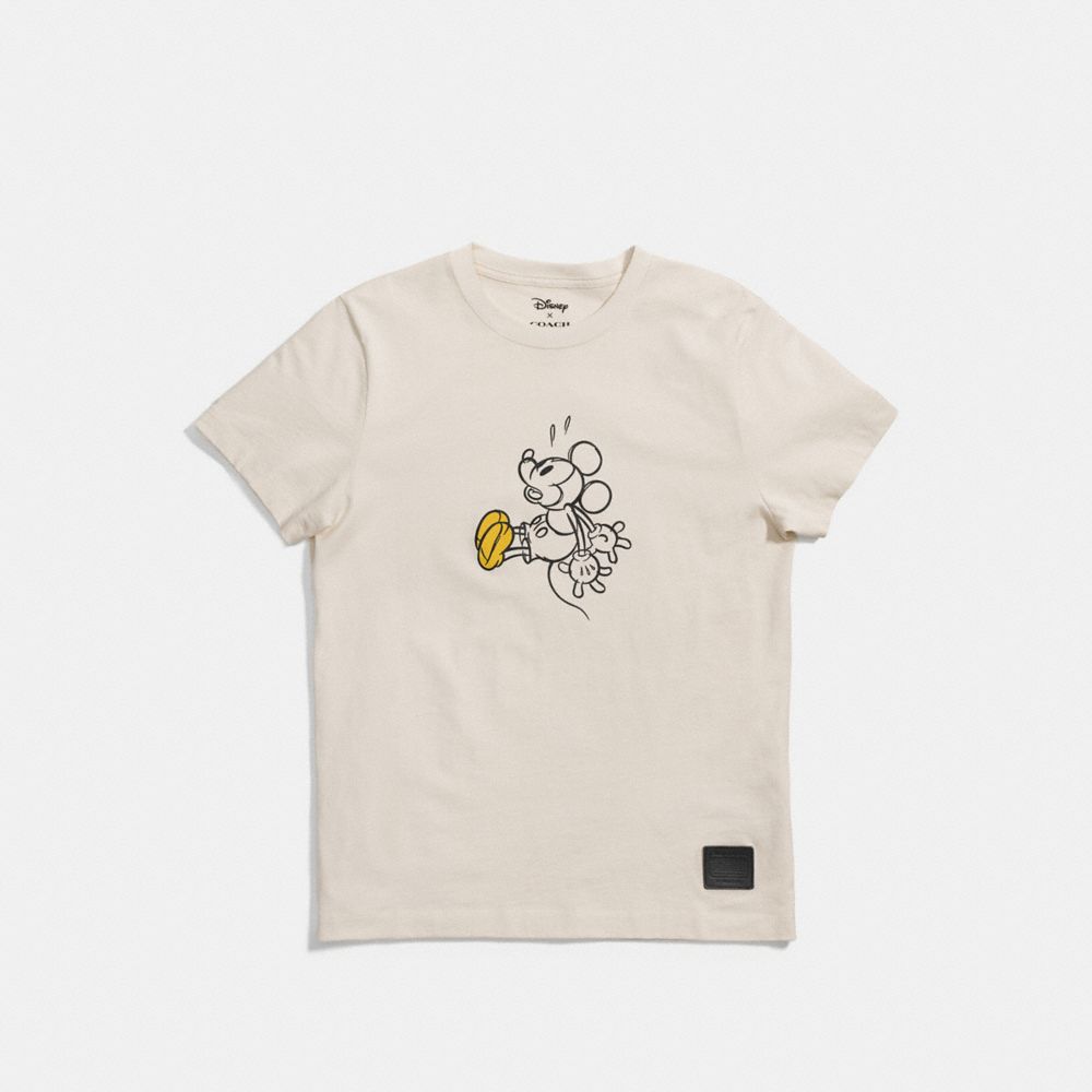 COACH F55146 Mickey T-shirt CREAM