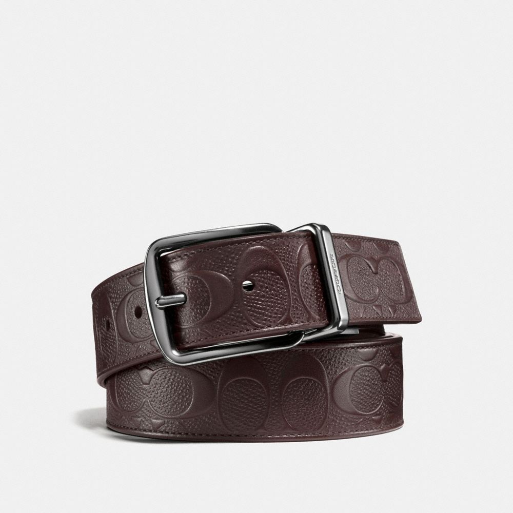 COACH F55168 Wide Harness Cut-to-size Reversible Belt In Signature Leather MAHOGANY/MAHOGANY