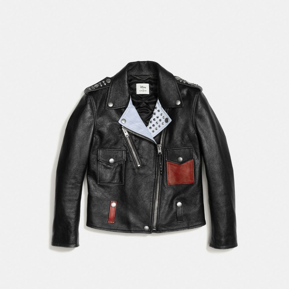 MICKEY MOTO JACKET - BLACK - COACH F55184