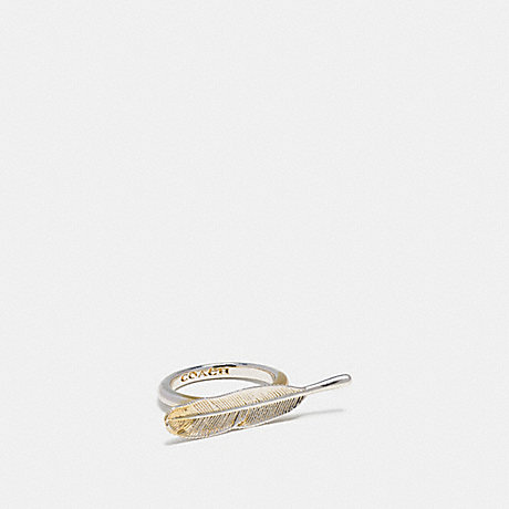 COACH GILDED FEATHER RING - SILVER/GOLD - f55187
