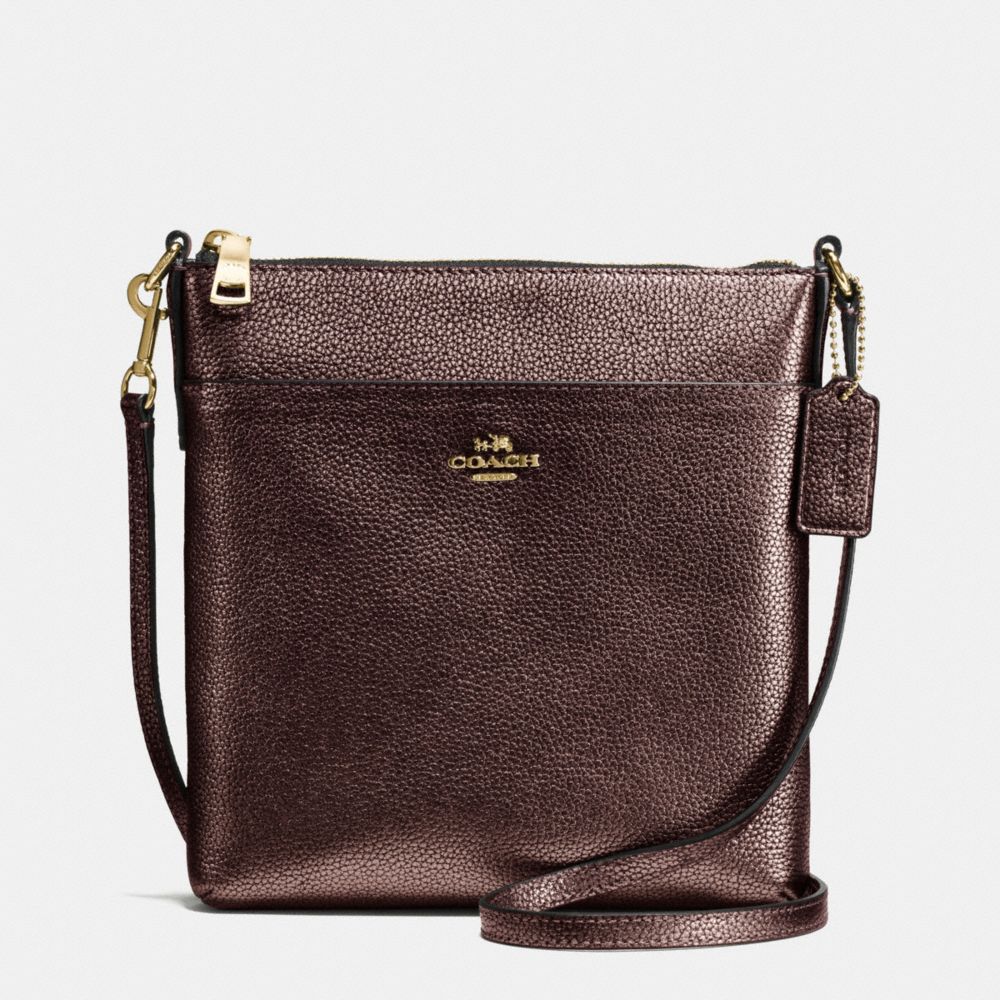 COACH F55204 Courier Crossbody In Pebble Leather LIGHT GOLD/BRONZE