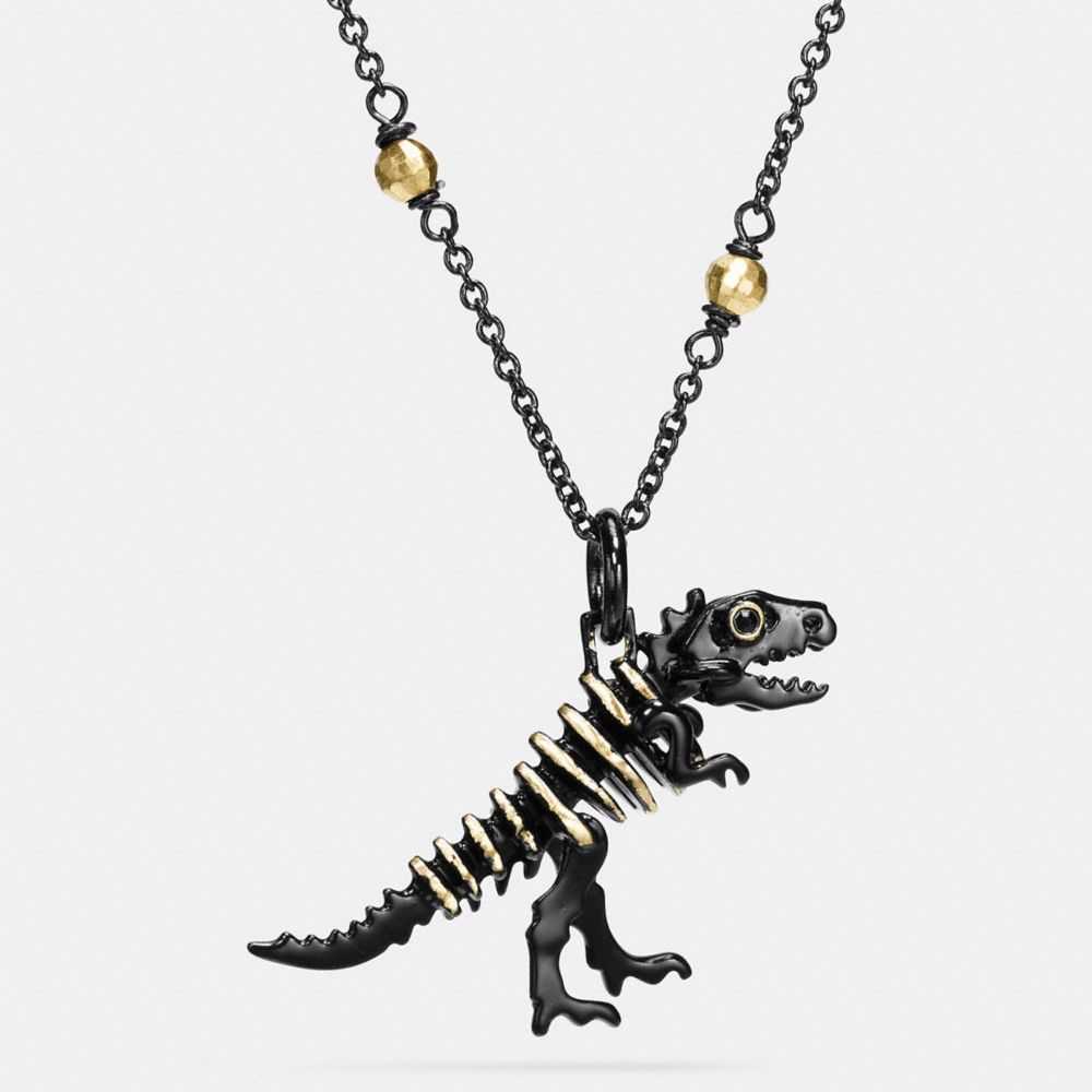 COACH F55216 REXY NECKLACE BLACK/GOLD