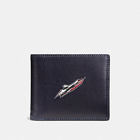 COACH 3-IN-1 WALLET WITH ROCKET SHIP - NAVY - F55303