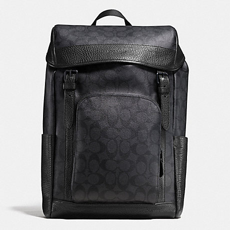 COACH HENRY BACKPACK IN SIGNATURE - BLACK/BLACK - f55391