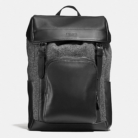 COACH HENRY BACKPACK IN WOOL - GRAY - f55405