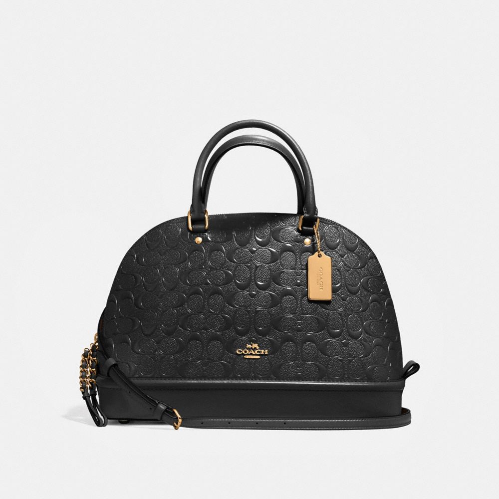 COACH F55449 SIERRA SATCHEL LIGHT-GOLD/BLACK