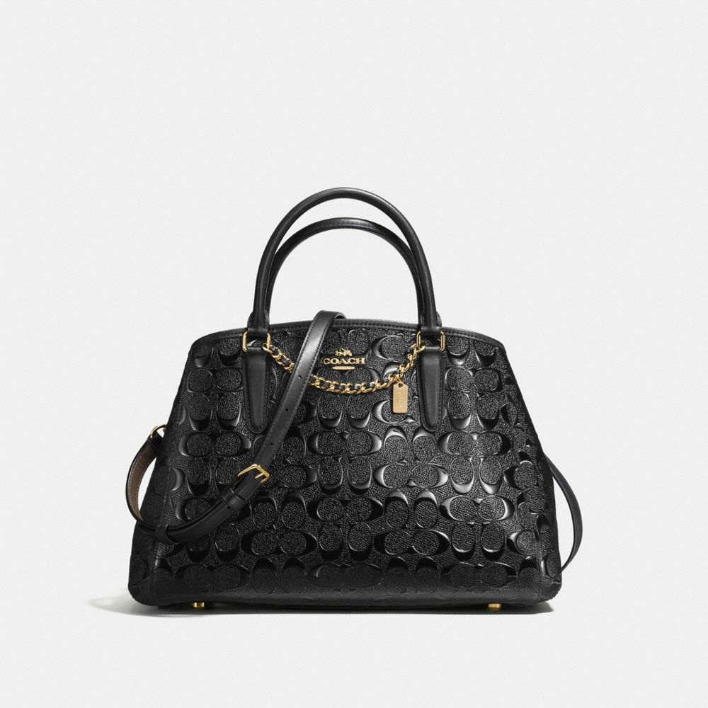 COACH F55451 SMALL MARGOT CARRYALL LIGHT-GOLD/BLACK