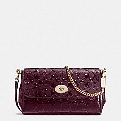COACH F55452 - RUBY CROSSBODY IN SIGNATURE DEBOSSED PATENT LEATHER IMITATION GOLD/OXBLOOD 1