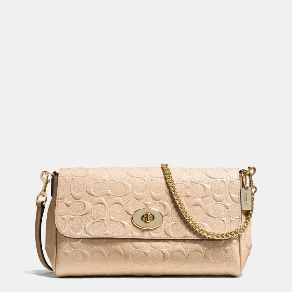 COACH F55452 Ruby Crossbody In Signature Debossed Patent Leather IMITATION GOLD/PLATINUM