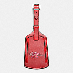 COACH F55467 - LUGGAGE TAG IN GLOVETANNED LEATHER RED