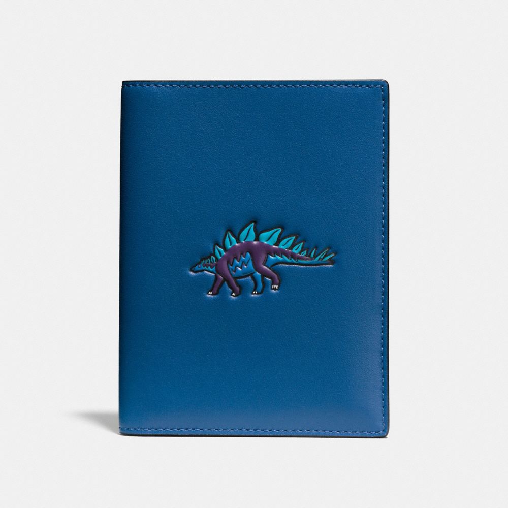 COACH F55470 - PASSPORT CASE WITH COACH BEAST DENIM