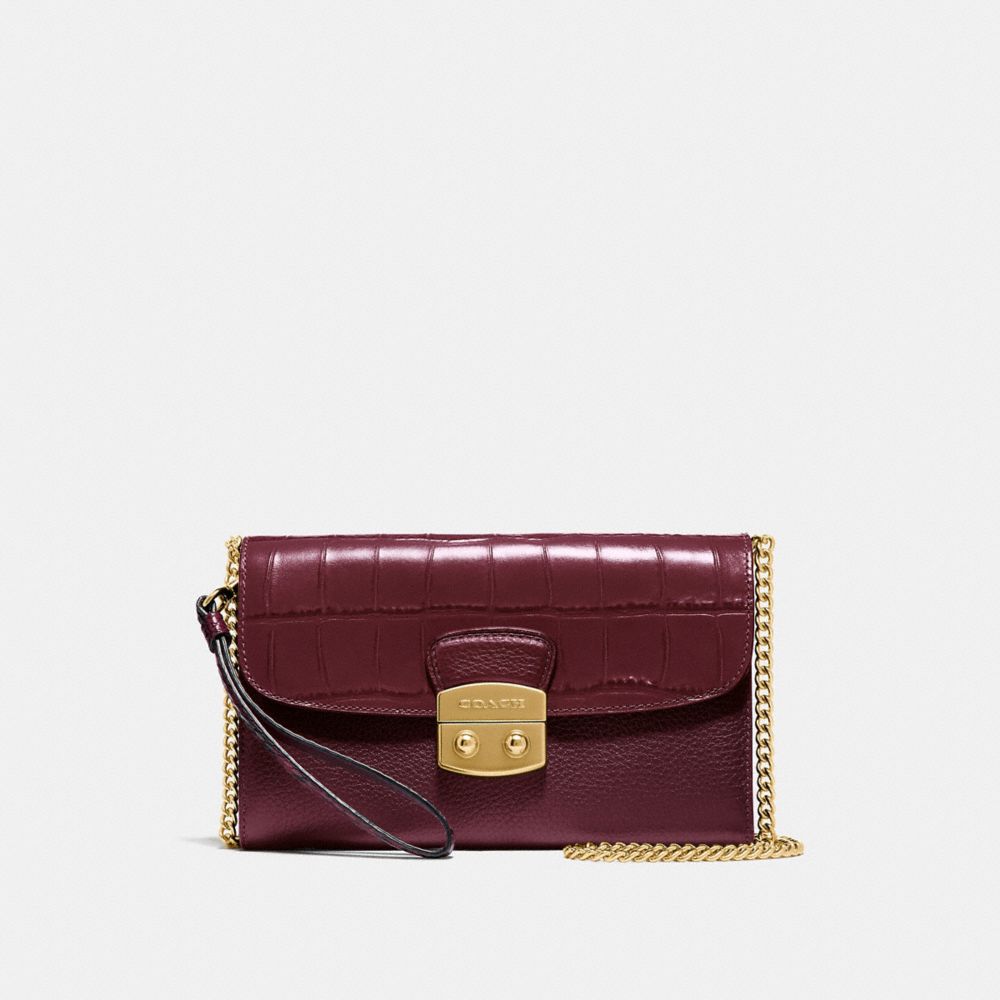 COACH F55617 Chain Crossbody WINE/IMITATION GOLD