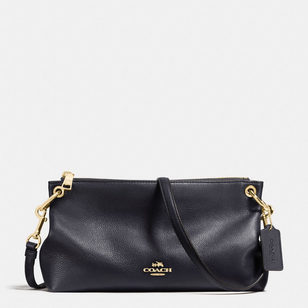CHARLEY CROSSBODY IN PEBBLE LEATHER - IMITATION GOLD/MIDNIGHT - COACH F55661