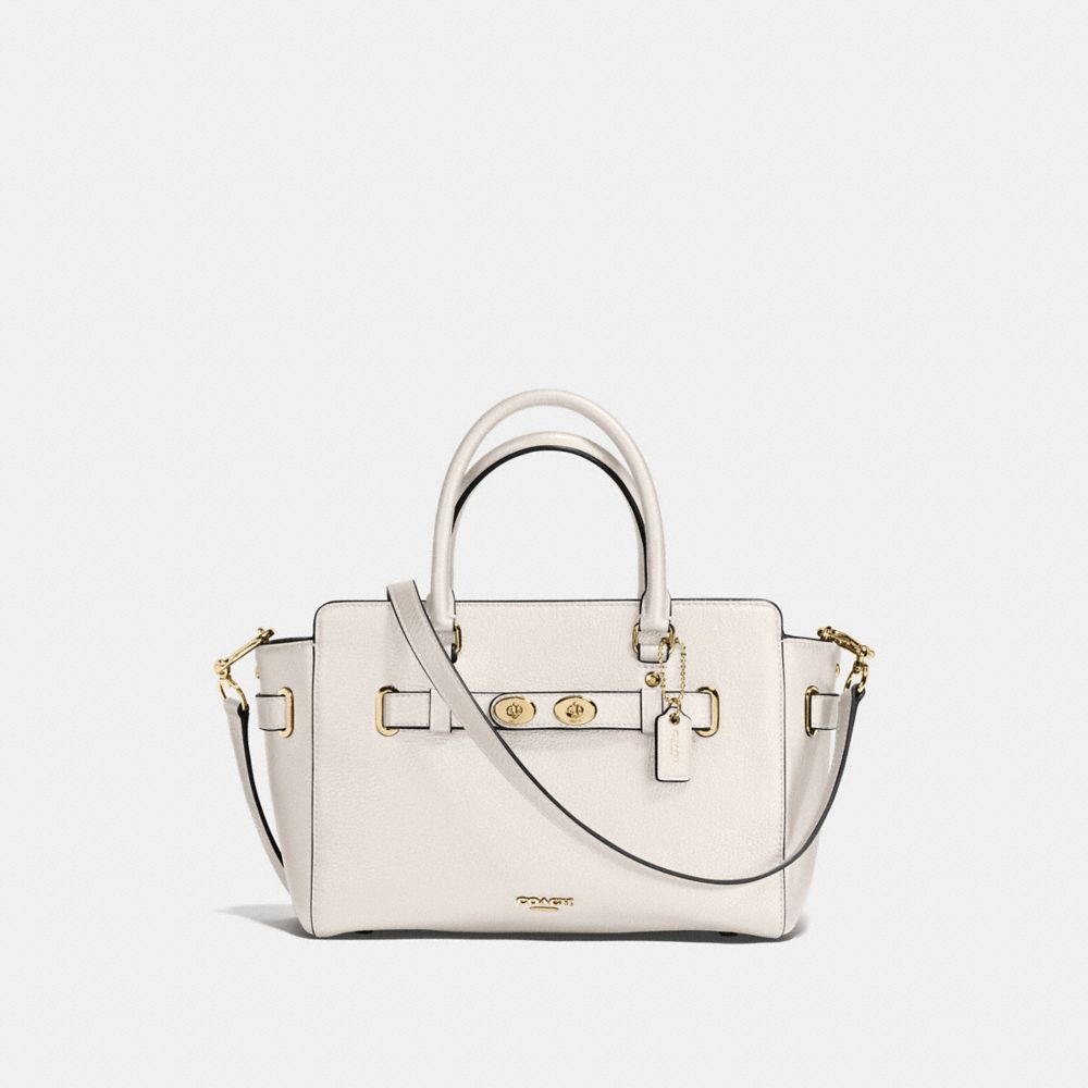 COACH F55665 BLAKE CARRYALL 25 IN BUBBLE LEATHER IMITATION-GOLD/CHALK