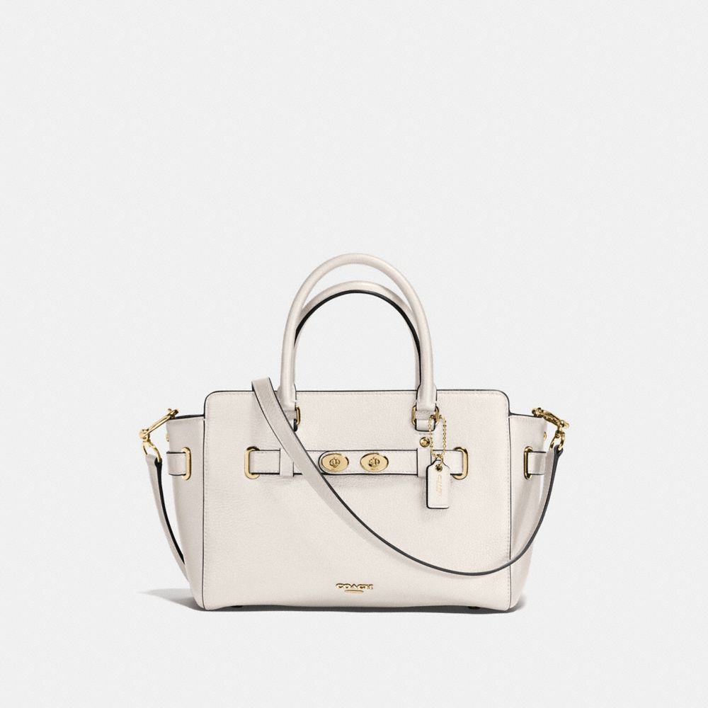 BLAKE CARRYALL 25 IN BUBBLE LEATHER - COACH f55665 - IMITATION GOLD/CHALK