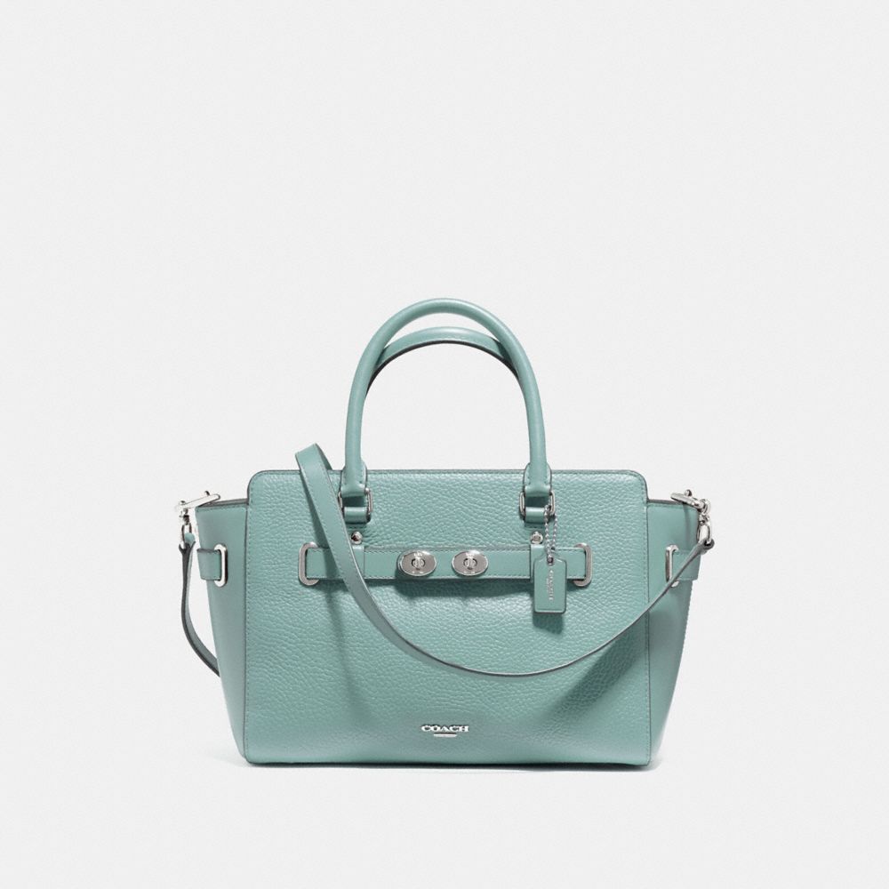 COACH F55665 BLAKE CARRYALL 25 SILVER/AQUAMARINE