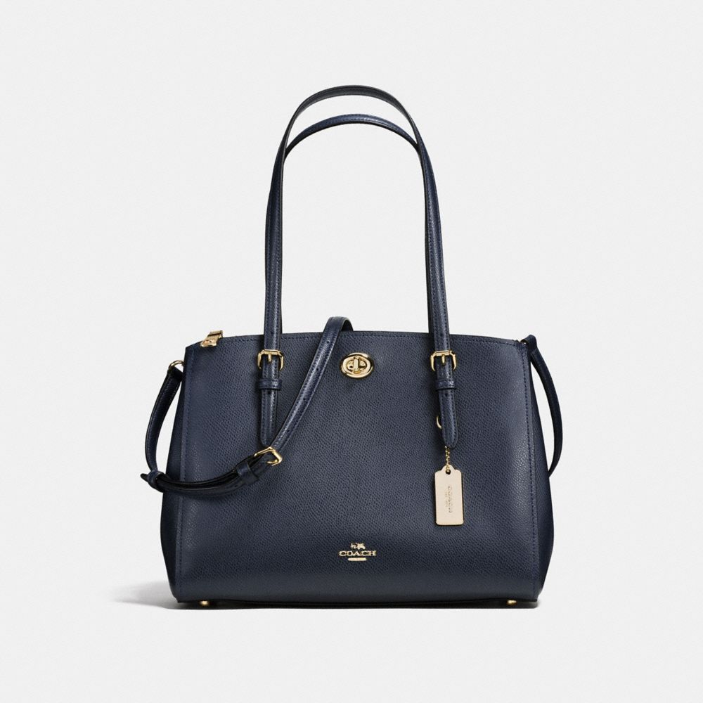 COACH f55679 TURNLOCK CARRYALL 29 NAVY/LIGHT GOLD