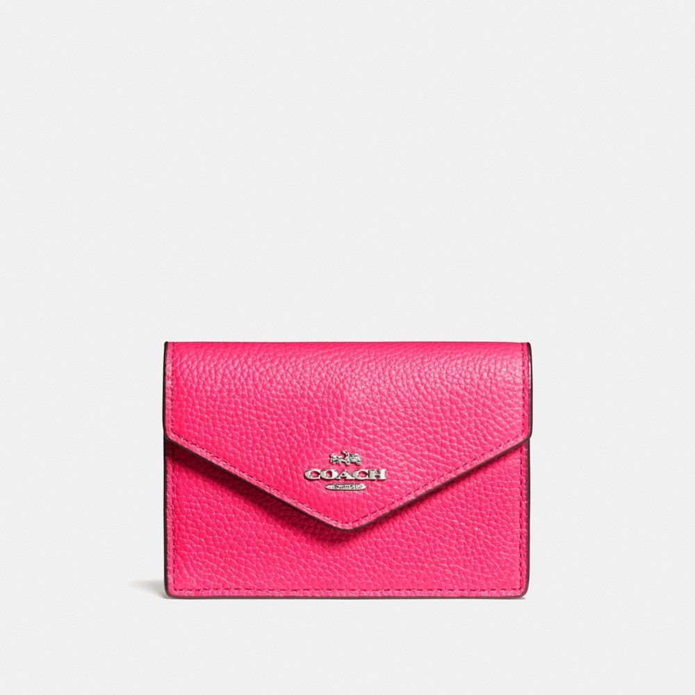 COACH F55749 ENVELOPE CARD CASE SV/AMARANTH