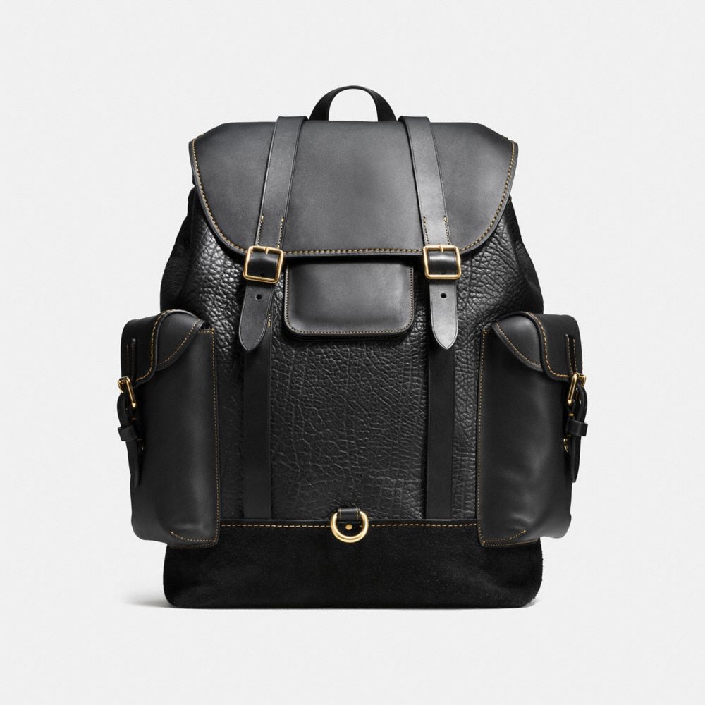 GOTHAM BACKPACK - COACH F55750 - BLACK/OLD BRASS