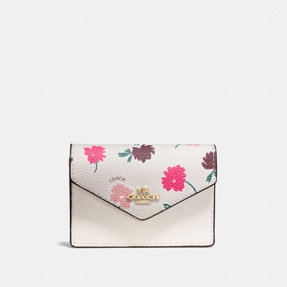 ENVELOPE CARD CASE WITH DAISY FIELD PRINT - F55765 - LI/DAISY FIELD CHALK