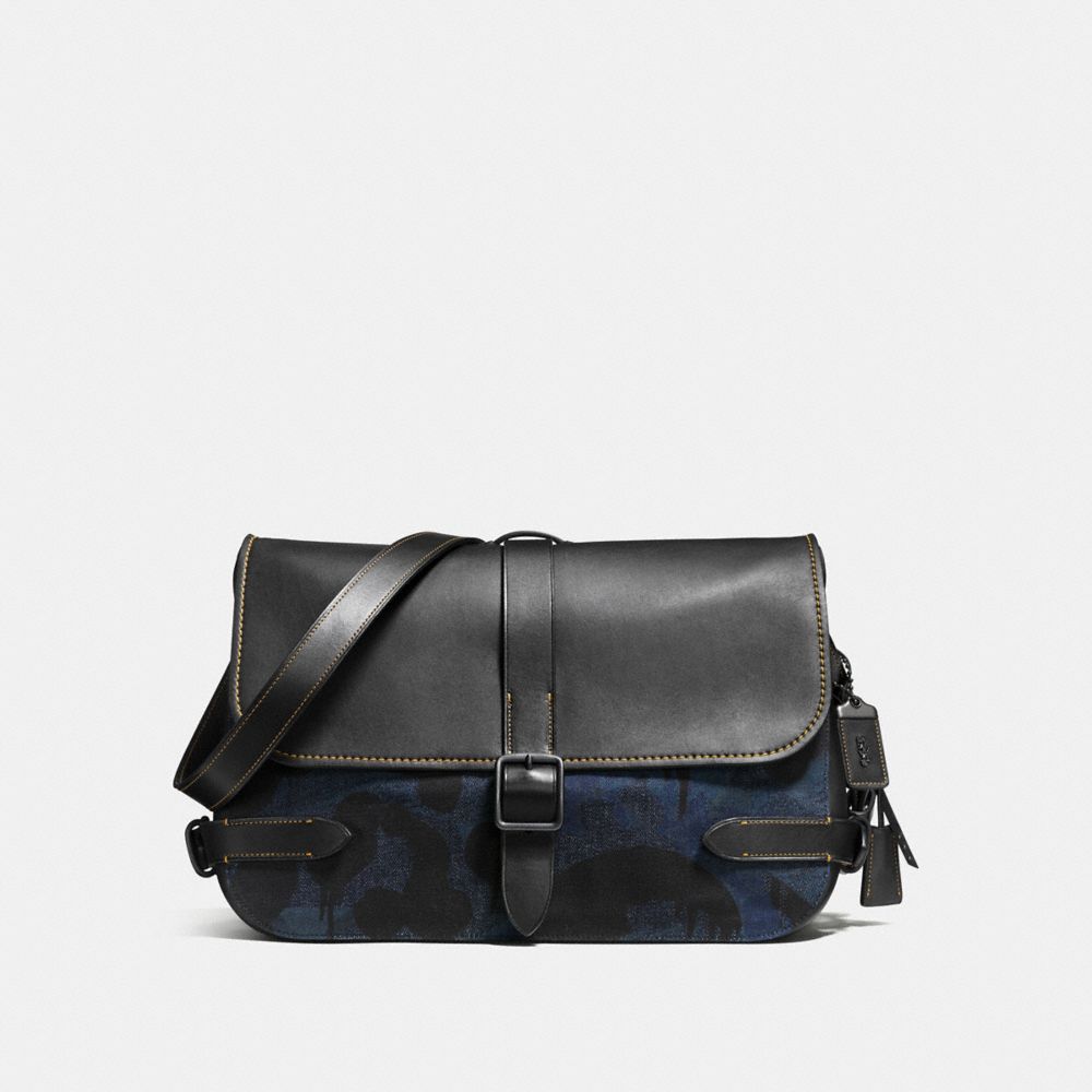 COACH F55791 - GOTHAM MESSENGER WITH DENIM WILD BEAST PRINT DENIM WILD BEAST/BLACK COPPER