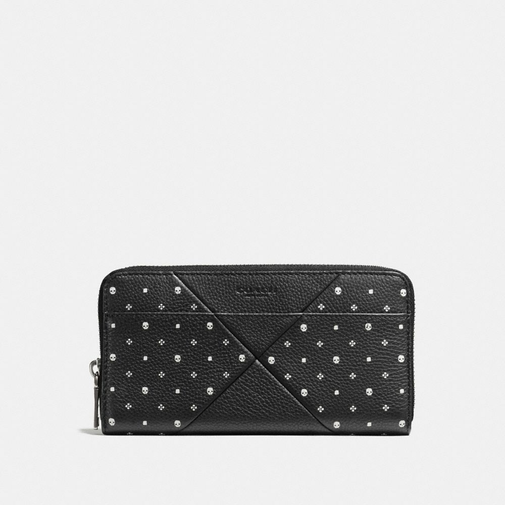 COACH ACCORDION WALLET WITH BANDANA PATCHWORK - BLACK - F55821