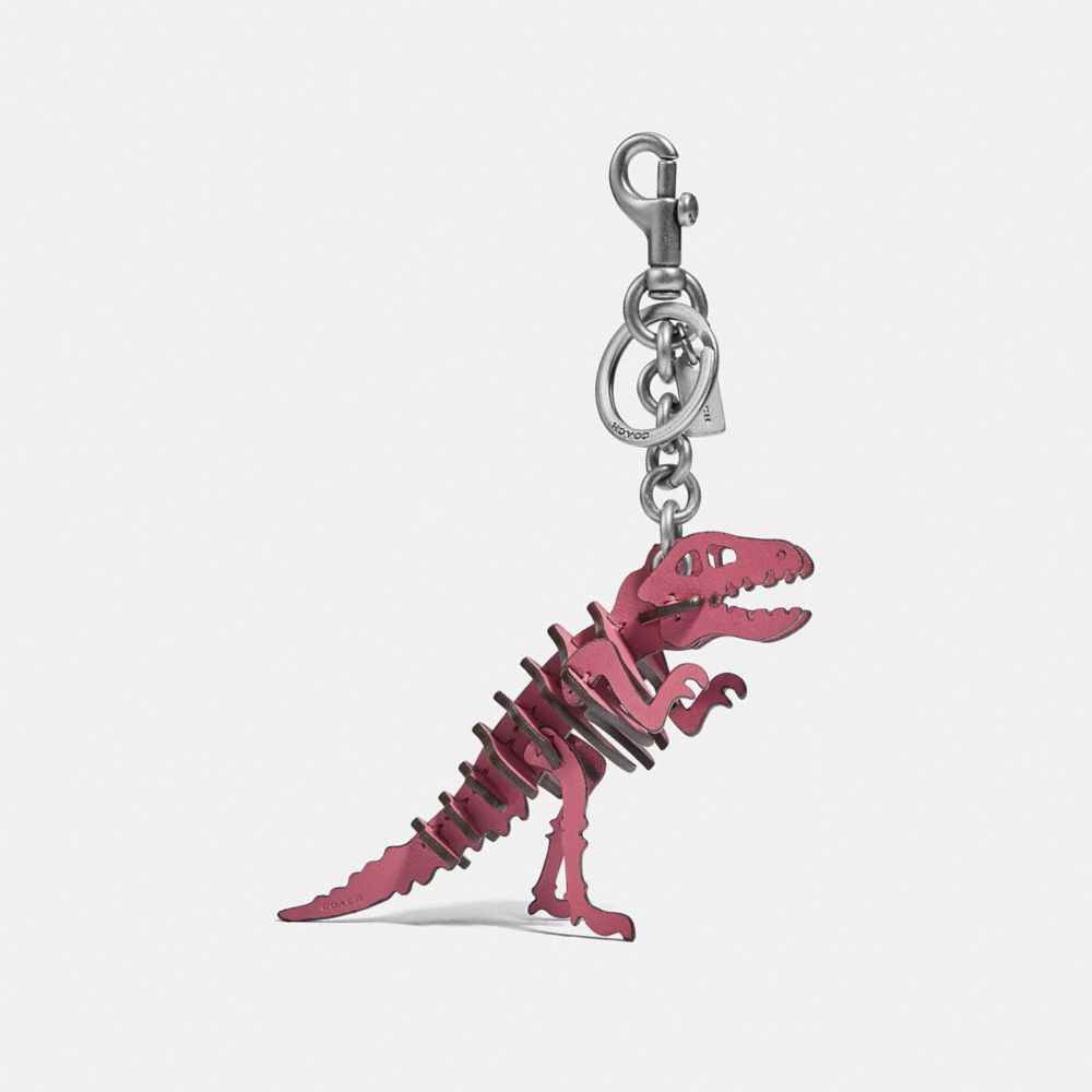 COACH F55868 - SMALL REXY BAG CHARM SV/ROUGE