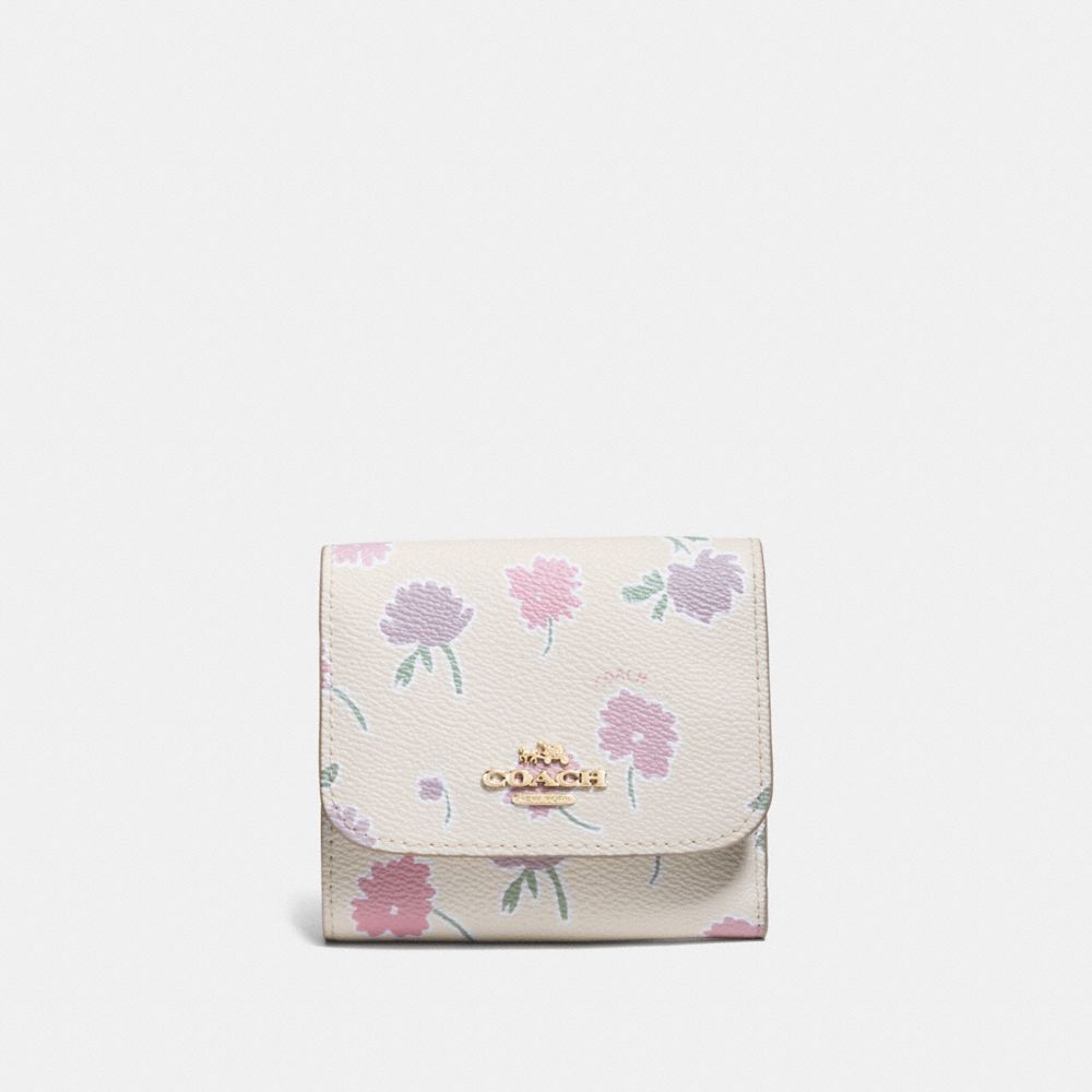 COACH F55882 - SMALL WALLET IN DAISY FIELD PRINT COATED CANVAS LIGHT GOLD/DAISY FIELD BEECHWOOD MULTI