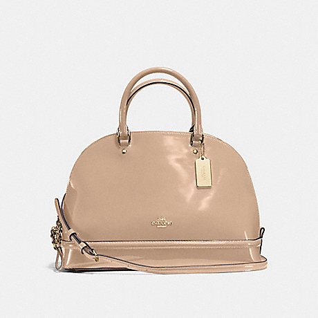 COACH f55922 SIERRA SATCHEL IN PATENT LEATHER IMITATION GOLD/PLATINUM