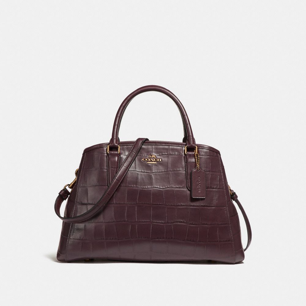 COACH F55927 SMALL MARGOT CARRYALL LIGHT-GOLD/OXBLOOD-1