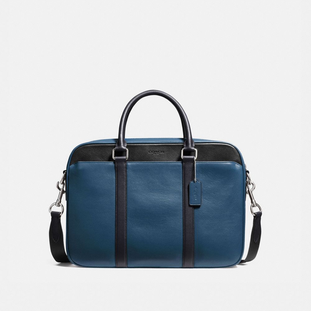 COACH F56018 Perry Slim Brief In Colorblock NICKEL/DENIM/MIDNIGHT/BLACK