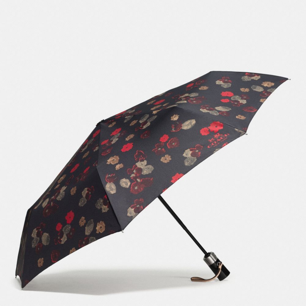 COACH F56053 Vintage Rose Umbrella SILVER/BLACK MULTI