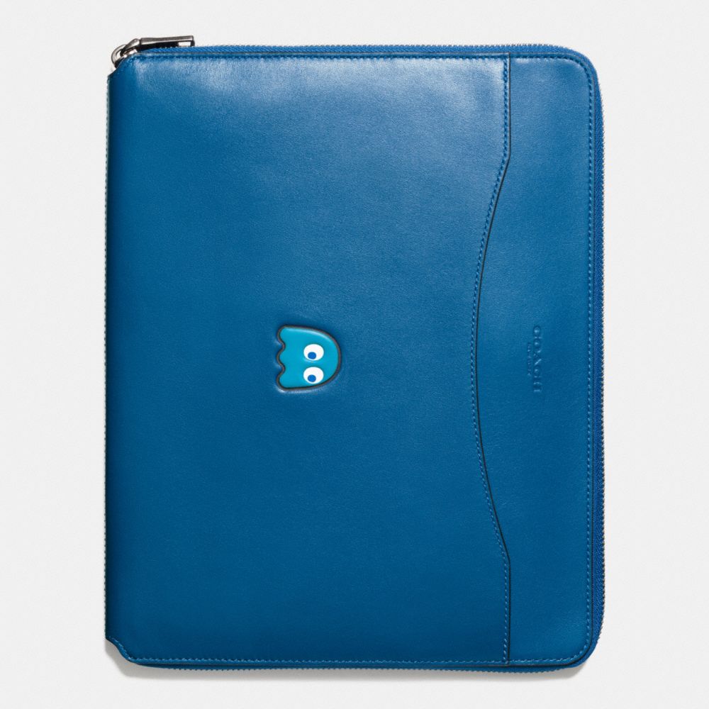 PAC MAN TECH CASE IN LEATHER - f56058 - DENIM