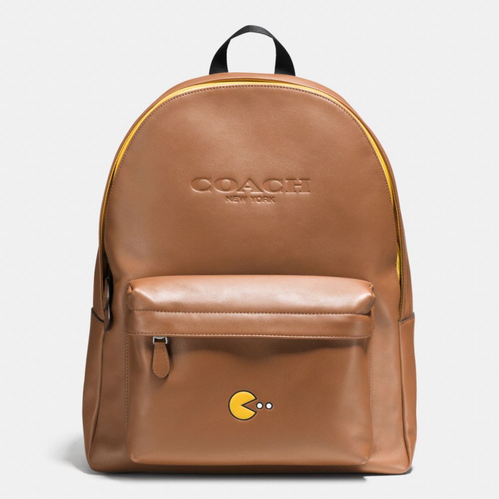 PAC MAN CHARLES BACKPACK IN CALF LEATHER - f56106 - SADDLE