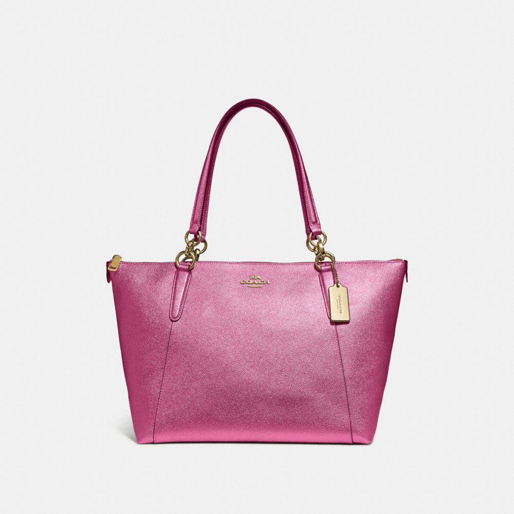 AVA TOTE - F56197 - METALLIC ANTIQUE BLUSH/LIGHT GOLD