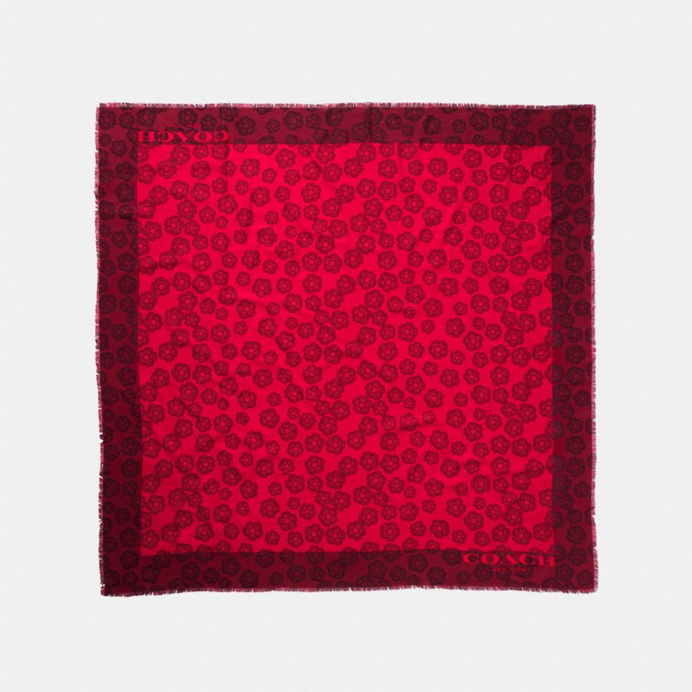 WILLOW FLORAL OVERSIZED SQUARE - f56243 - RED