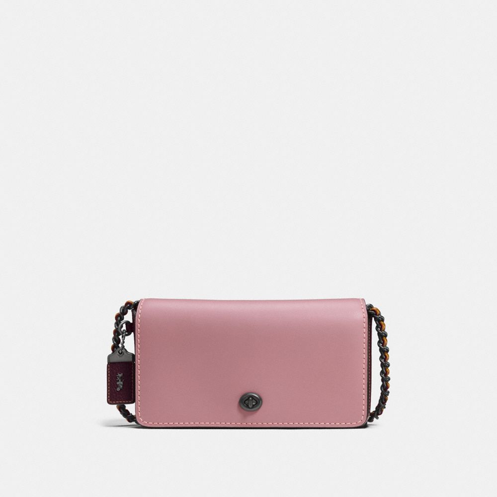 COACH DINKY IN COLORBLOCK - DUSTY ROSE/BLACK COPPER - F56263