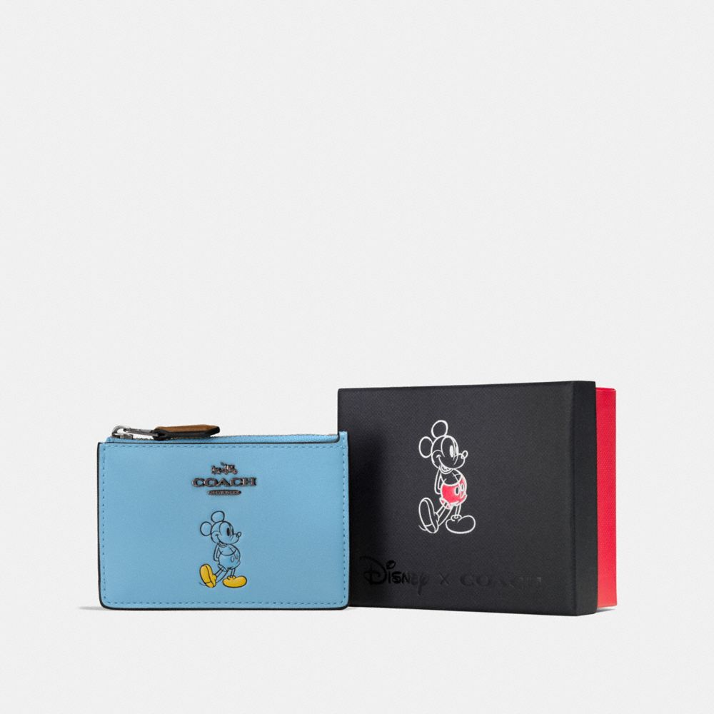 BOXED MICKEY MINI SKINNY ID CASE - DK/BLUEJAY - COACH F56265