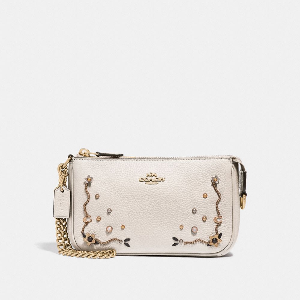 LARGE WRISTLET 19 WITH STARDUST CRYSTAL RIVETS - F56275 - CHALK MULTI/IMITATION GOLD