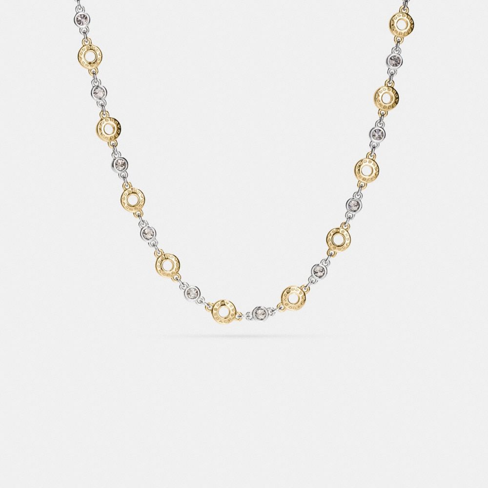 COACH OPEN CIRCLE NECKLACE - GOLD/SILVER - f56412