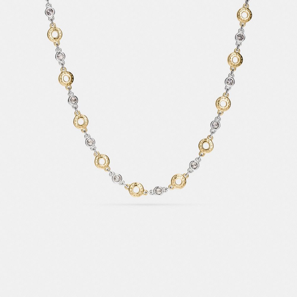 COACH F56412 OPEN CIRCLE NECKLACE GOLD/SILVER