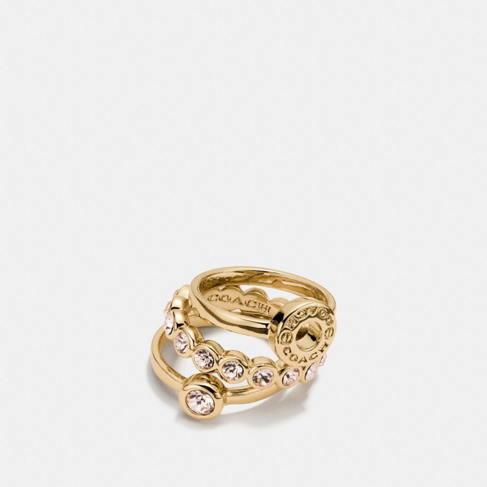 OPEN CIRCLE RING SET - f56418 - GOLD