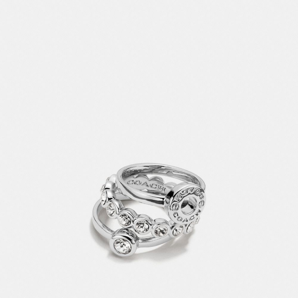 OPEN CIRCLE RING SET - SILVER - COACH F56418