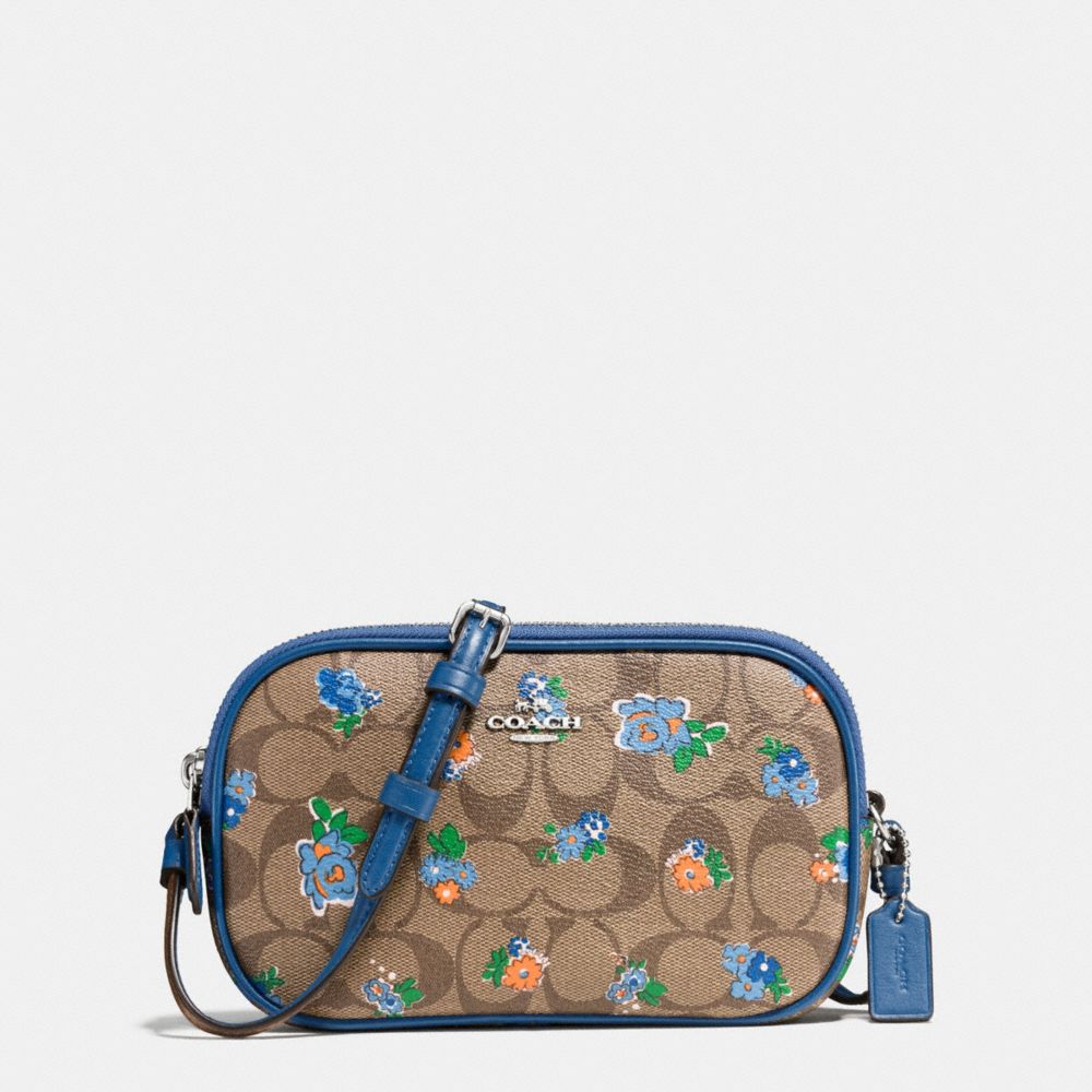 coach blue floral bag