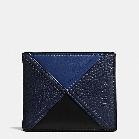 COACH F56599 3-IN-1 WALLET IN PATCHWORK LEATHER INDIGO
